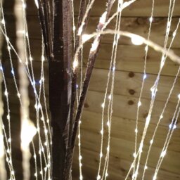 Rackhams 180cm Brown Flocked Willow Tree 600 LED Warm White Garden Christmas Decoration - thumbnail 3