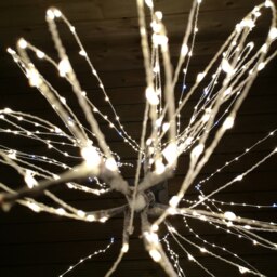 Rackhams 180cm Brown Flocked Willow Tree 600 LED Warm White Garden Christmas Decoration - thumbnail 6