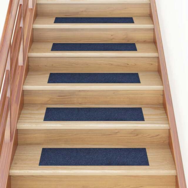 Rackhams Self-adhesive Stair Mats Rectangular 15 pcs 76x20 cm Blue