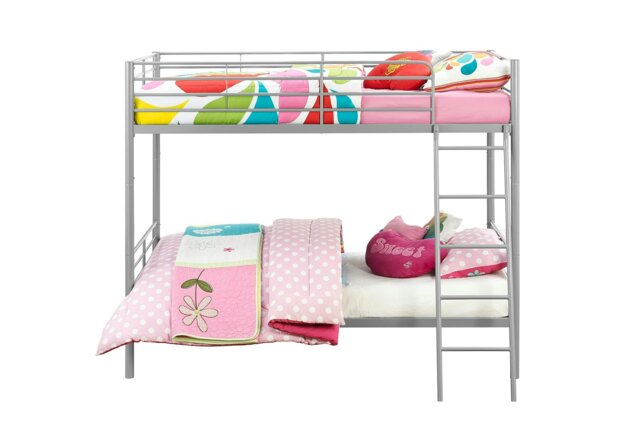 Rackhams Bunk Bed Convertible Metal Silvergrey - Single - image 1
