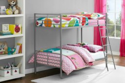 Rackhams Bunk Bed Convertible Metal Silvergrey - Single - thumbnail 3