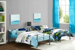 Rackhams Bunk Bed Convertible Metal Silvergrey - Single - thumbnail 5