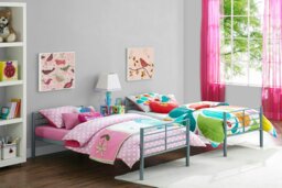 Rackhams Bunk Bed Convertible Metal Silvergrey - Single - thumbnail 4