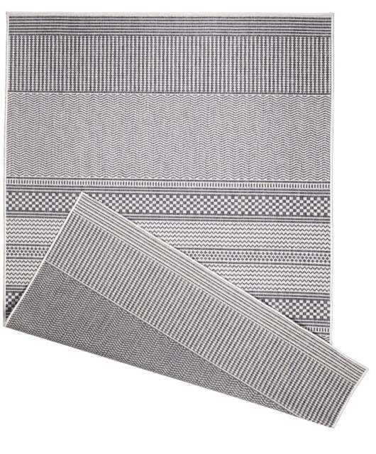 Rackhams Duo Weave Outdoor Grey Rug Fine Line - 160X230 cm - image 1