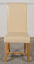 Rackhams Washington Leather Dining Chair - Cream - 1 - thumbnail 1