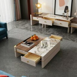 Rackhams Coz Regid Square Coffee Table With TV Stand - TV Stand - TV Stand - thumbnail 1
