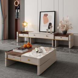 Rackhams Coz Regid Square Coffee Table With TV Stand - TV Stand - TV Stand - thumbnail 2