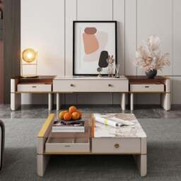 Rackhams Coz Regid Square Coffee Table With TV Stand - TV Stand - TV Stand - thumbnail 3