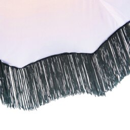 Rackhams Traditional Victorian Empire Lampshade in Soft Forest Green Velvet with Tassels - thumbnail 5
