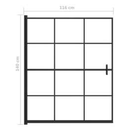 Rackhams Shower Enclosure ESG 116x140 cm Black - thumbnail 5