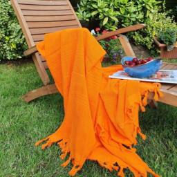 Rackhams Breezy Cotton Hammam Towel, Double-Faced - Turquiose - thumbnail 3