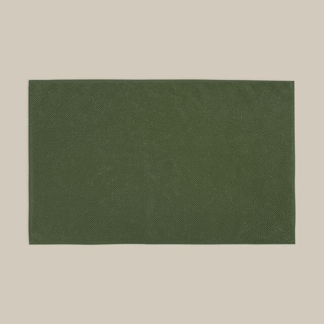 Rackhams Loop Organic Cotton Reversible Bath Mat - Khaki - image 1