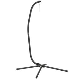 Rackhams Hanging Egg Chair Stand Only, Hammock Chair C-Stand, Black - thumbnail 2