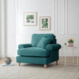 Rackhams The Bromfield Arm Chair - Emerald - thumbnail 1