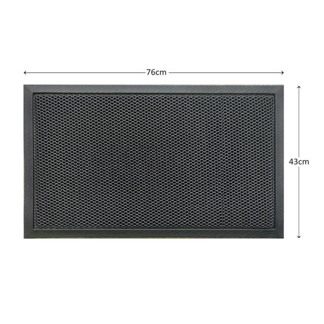 Rackhams Meshmat Entrance Doormat - Dark Grey - 76cm x 43cm - image 1