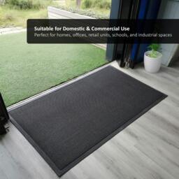 Rackhams Meshmat Entrance Doormat - Dark Grey - 76cm x 43cm - thumbnail 4