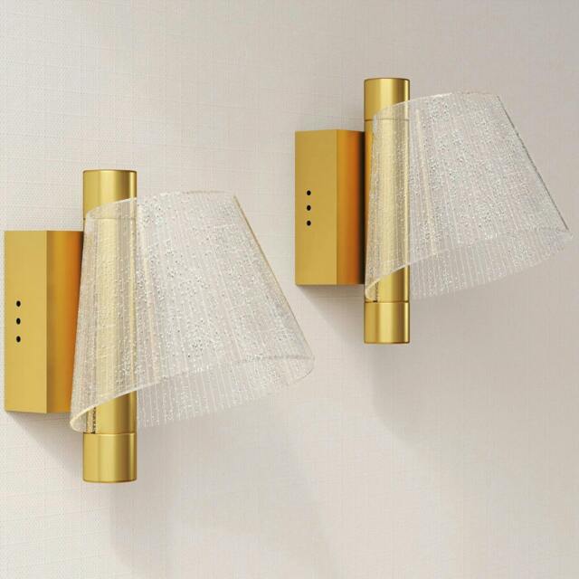 Rackhams Led Wall Lamp 2 Pack, 5W Modern Indoor Starry Wall Light, Colour Temperature Adjustable 3000K/4000K/6500K, Gold Tone
