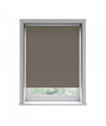 Rackhams No Drill Chocolate Thermal Blackout Roller Blind (170cm Drop) - 155cm