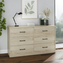 Rackhams BrEZ Build Pearce 6 DRW Dresser Light Oak - Brown - thumbnail 3
