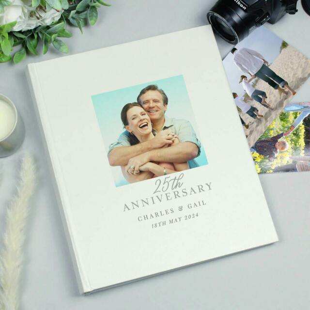 Rackhams Personalised 25th Anniversary Photo Album - h30 x w25 x d4.2cm - image 1