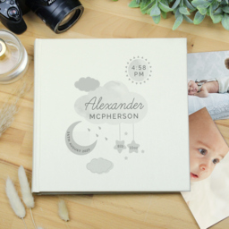Rackhams Personalised New Baby Moon & Stars Square Photo Album - thumbnail 2