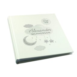 Rackhams Personalised New Baby Moon & Stars Square Photo Album