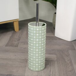 Rackhams Mosaica Pistachio Green Toilet Brush & Holder - thumbnail 1