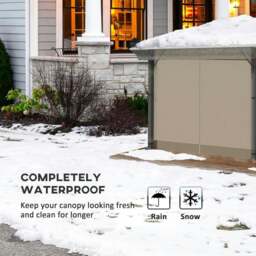 Rackhams 3 x 3 (m) Gazebo Protective Cover, Waterproof Transparent Gazebo Replacement Canopy Cover Top for Canopy and Tent - Clear - thumbnail 4