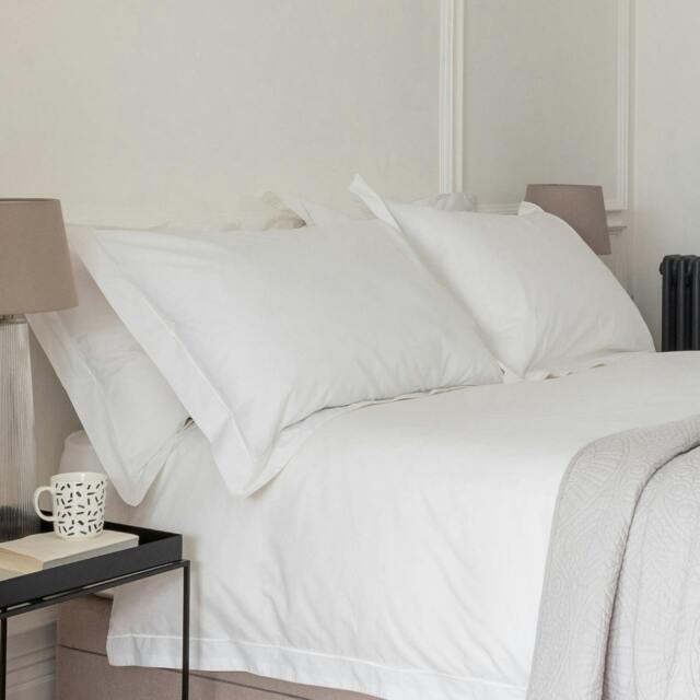 Rackhams White 200 Thread Count Egyptian Cotton Bed Sets with 40cm Deep Fitted sheets - Single - image 1