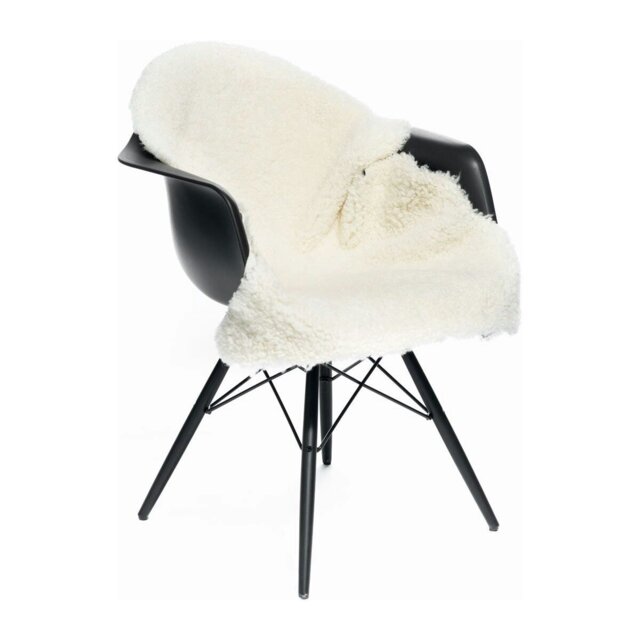 Rackhams New Zealand Sheepskin - Short Curly Wool - Rug 115 cm - Ivory - image 1