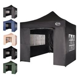 Rackhams 3x3m Heavy Duty Pop up Gazebo Outdoor Patio Canopy Tent With Removale sides Maximus Grey - Grey
