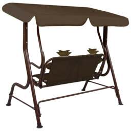 Rackhams Kids Swing Bench Brown 115x75x110 cm Fabric - thumbnail 4