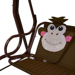Rackhams Kids Swing Bench Brown 115x75x110 cm Fabric - thumbnail 6
