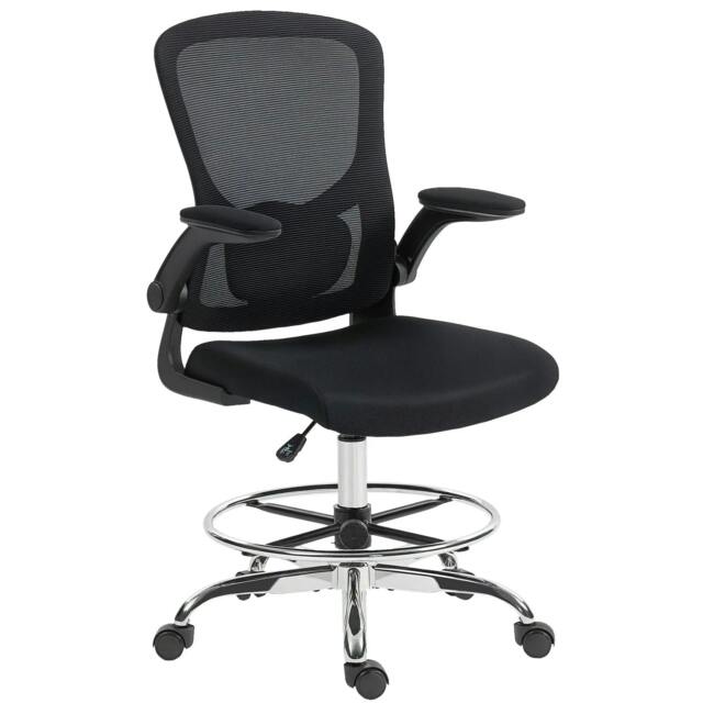 Rackhams Draughtsman Chair, with Adjustable Lumbar - Black