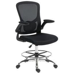Rackhams Draughtsman Chair, with Adjustable Lumbar - Black - Black