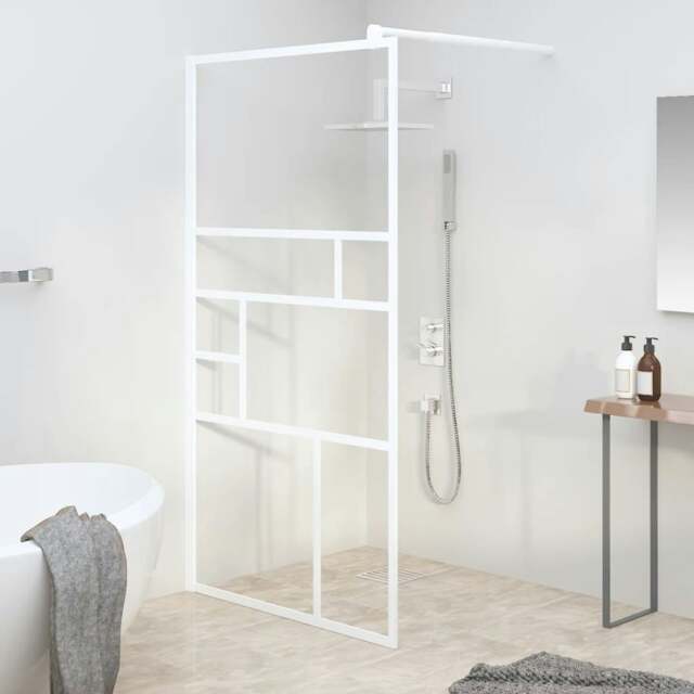 Rackhams Walk-in Shower Wall 115x195 cm ESG Glass White