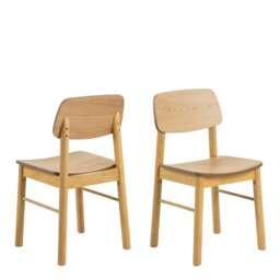 Rackhams Barlow Rectangular Dining Table in Matt Oak Included 4 Barlow Dining Chair in Matt Oak - Brown - No - Brown - thumbnail 6