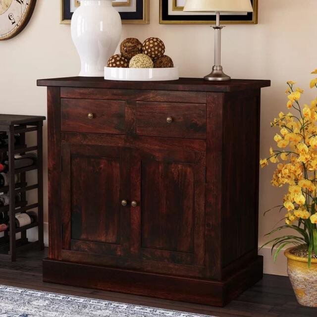 Rackhams Jinita Dark Wood Sideboard 2 Drawers - Wood - 1 - image 1