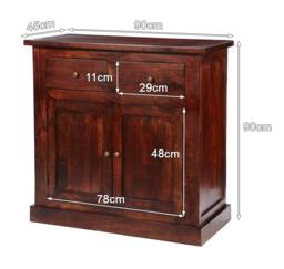 Rackhams Jinita Dark Wood Sideboard 2 Drawers - Wood - 1 - thumbnail 4