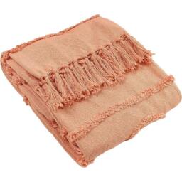 Rackhams Jakarta Tufted Throw - Blush - One Size - Blush - 100% Cotton - thumbnail 1