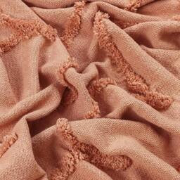 Rackhams Jakarta Tufted Throw - Blush - One Size - Blush - 100% Cotton - thumbnail 3