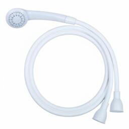 Rackhams Double Tap Bath Shower Mixer with Handheld Spray Head Hose for Home & Pet Use - White - Plastic - thumbnail 6