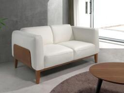 Rackhams White leather sofa 6115/6118 - 159 x 92 x 77 - 2 - thumbnail 2