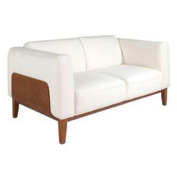 Rackhams White leather sofa 6115/6118 - 159 x 92 x 77 - 2