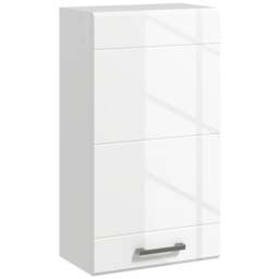 Rackhams Bathroom Wall Cabinet, High Gloss Soft-Close Storage Cabinet, White - thumbnail 2