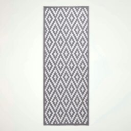Rackhams Outdoor Rug Luxury Waterproof Reversible Recycled, For Garden, Zoe Geometric - 75 x 200 cm - thumbnail 1