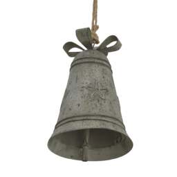 Rackhams Rustic Bell Christmas Hanging Decoration - Silver - Silver - 18cm x 10cm x 10cm - 100% Mixed - thumbnail 2