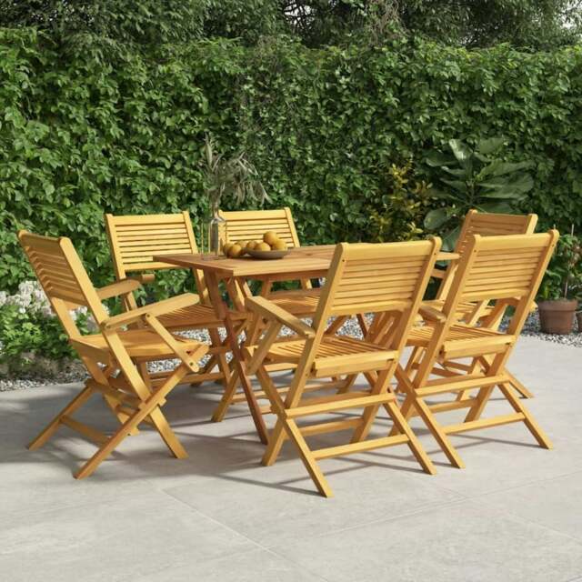 Rackhams Folding Garden Chairs 6 pcs 55x62x90 cm Solid Wood Teak