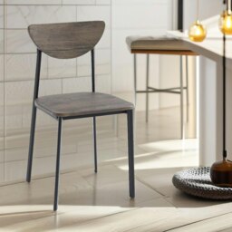 Rackhams Industrial Dining Table With 4 Chairs Set Wood Effect Brown - thumbnail 2