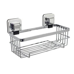 Rackhams Pushloc Stainless Steel Suction Wall Mounted Bottle Basket - thumbnail 6